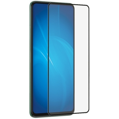 Закаленное стекло с цветной рамкой (fullscreen+fullglue) для Tecno Camon 17P/18/19Neo DF  (black)