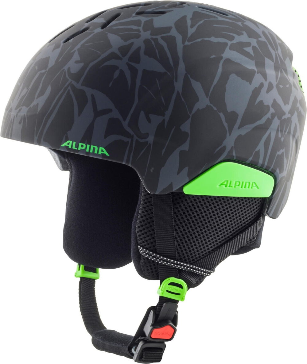 Зимний Шлем Alpina 2022-23 Pizi Black-Green Camo Matt (см:51-55)