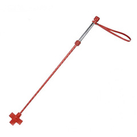 Красный стек 60см с крестообразным наконечником и металлической рукоятью Sitabella BDSM Accessories 4032-2
