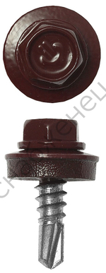 ЗУБР СКМ 3005 25 х 5.5 мм, темн.-красн., кровельный саморез, 1800 шт (4-300310-55-025-3005)