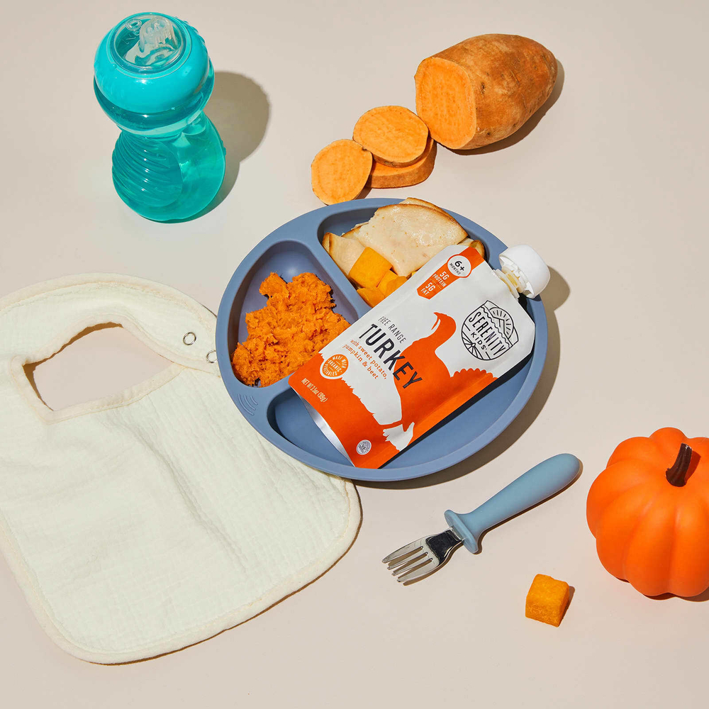 Serenity Kids, Индейка с органическим бататом, тыквой и свеклой, от 6 месяцев, 99 г (3,5 унции)