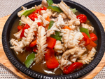 Кальмары на сковороде с овощами