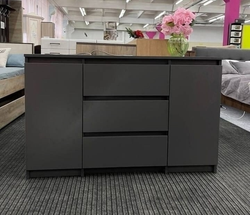 Комод 3 ящика 2 створки «Денвер» Графит