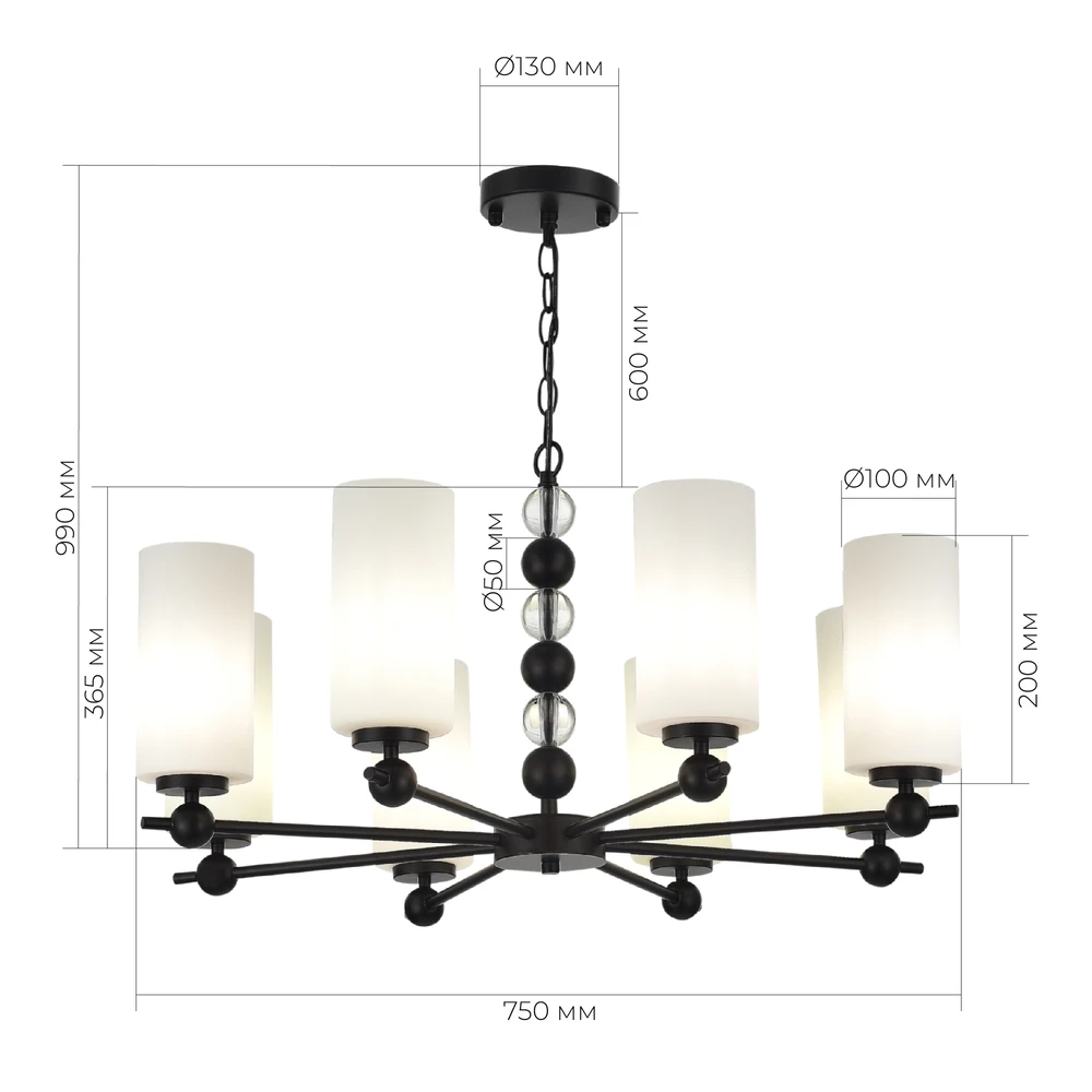 Подвесная люстра ST Luce AURORA SL2003.403.08