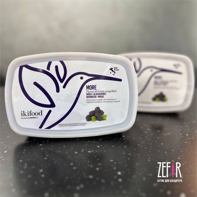 Фруктовое пюре Ежевика без сахара, Ikifood, Италия, 1 кг