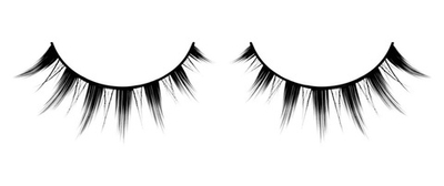 Веерообразные накладные ресницы со срезом елочкой Premium (Цвет: черный)