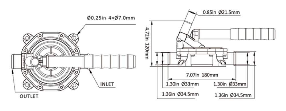 Помпа SeaFlo ручная