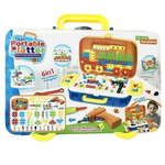 Конструктор мозаика с шуруповёртом 258 деталей Bus Portable Platter 6в1