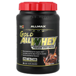 ALLMAX, AllWhey Gold, 100 % сывороточный белок + изолят сывороточного белка премиум-качества, со вкусом шоколада, 907 г (2 фунта)