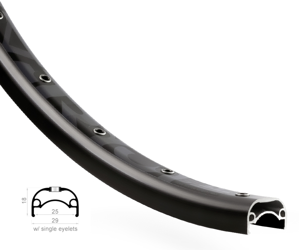 Обод Rodi 28" 622x25 Ryot TLR, eyelets, pinned, 32H, черный
