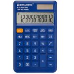 Калькулятор карманный Brauberg, 12 разрядов, CX-102C-BU, двойное питание, 76х126х9мм, синий