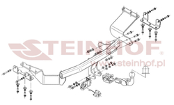 Фаркоп на Citroen C-Crosser 2007-2012, Mitsubishi Outlander XL 2007-2012, Peugeot 4007 2007-2012 (паспорт и сертификат в комплекте)(без электрики) Steinhof.M-355