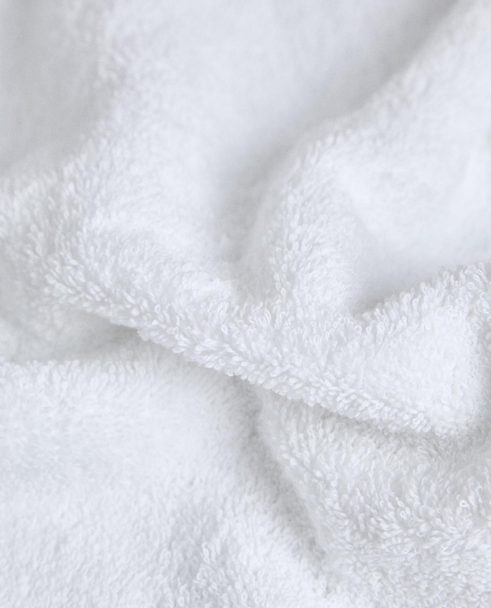 Zara Home - Гладкое махровое хлопковое банное полотенце (500 гхм2), белый, 30х50 см