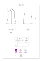 Пикантный костюм горничной Servgirl (Размер: L-XL) (Цвет: черный с белым)