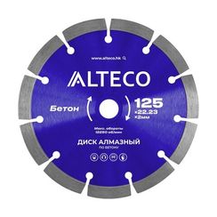 Диск ALTECO алмазный по бетону 125х22.23