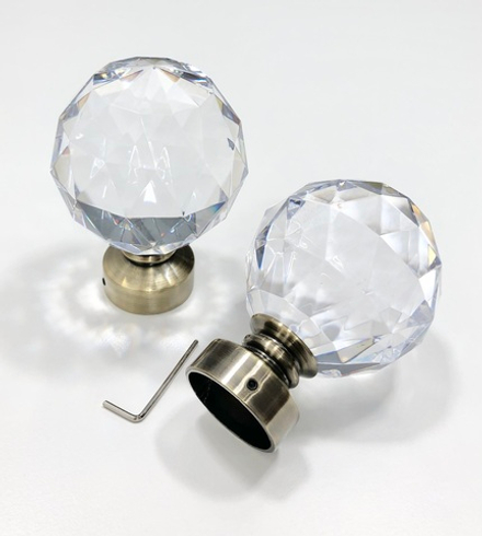 Наконечники Шар с огранкой Ост для кованых труб d35 мм, цвет бронза