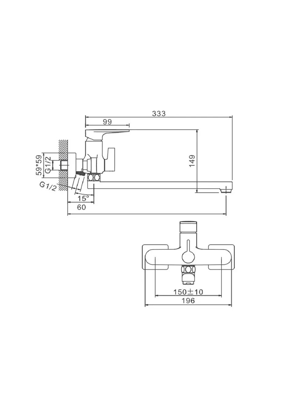 B22713-7 Смеситель для ванны BELZ