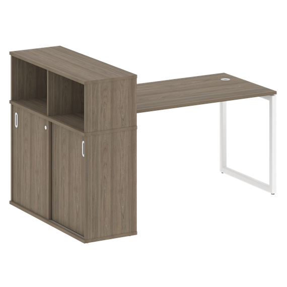 Метал Систем Куатро Стол письменный с шкафом-купе на О-образном м/к 40БО.РС-СШК-3.3 Т