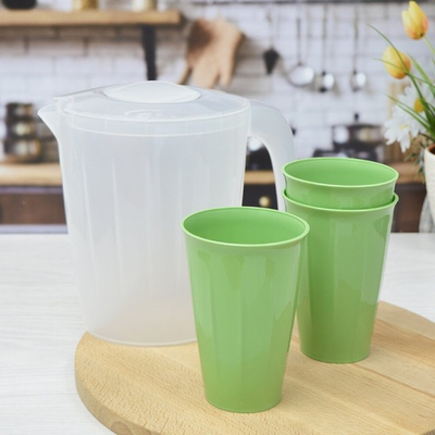 Набор для напитков 4 предмета (Кувшин 1,9л, 3 стакана 0,35л) Sugar&Spice Vanilla, прозрачный