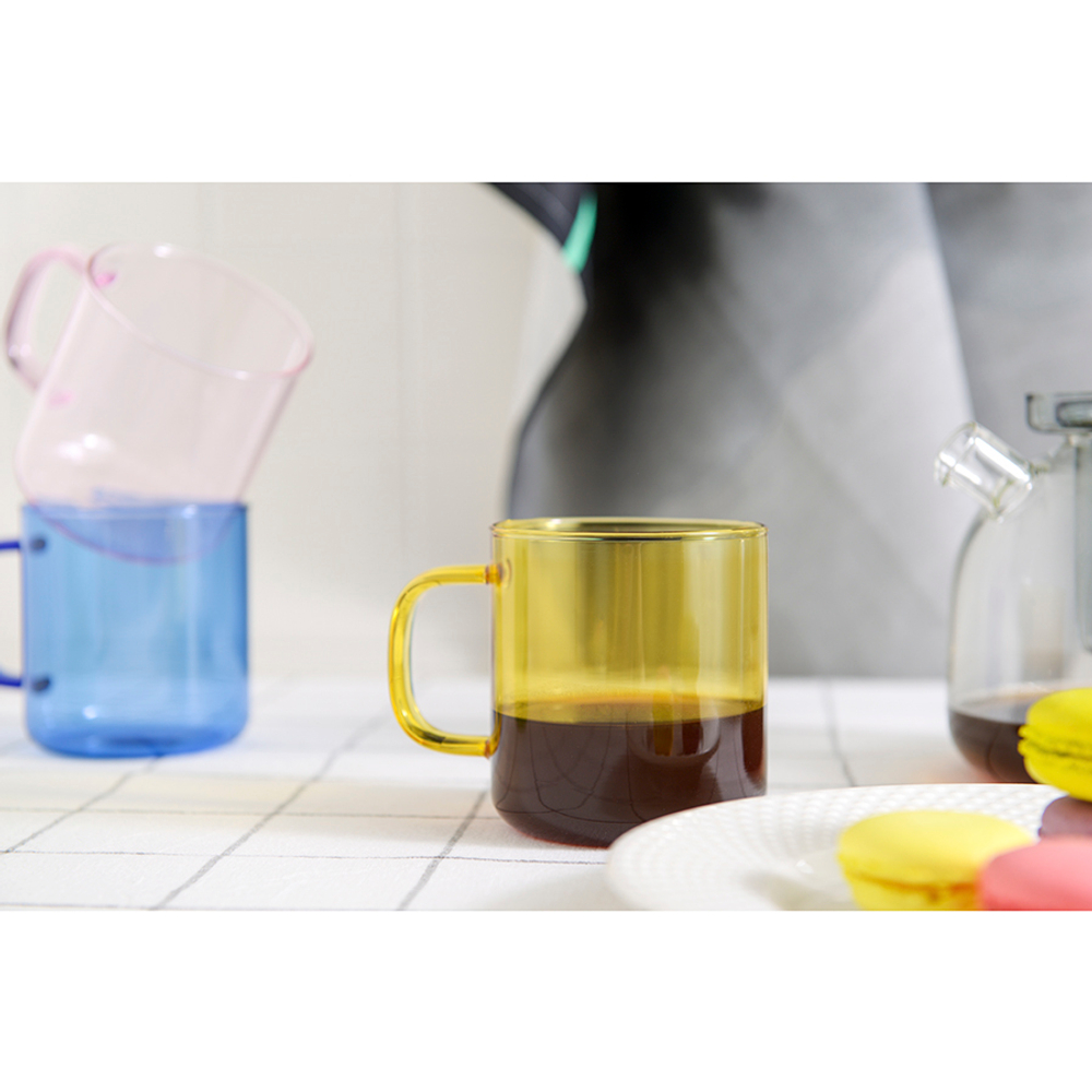 Чашка стеклянная 350мл Smart Solutions оранжевая