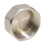 Заглушка латунь никель Ду 15 (1/2") ВР VALFEX VF.590.N.012