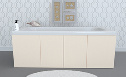 Экран под ванну комбинированный TR-9-202 ваниль матовый soft touch