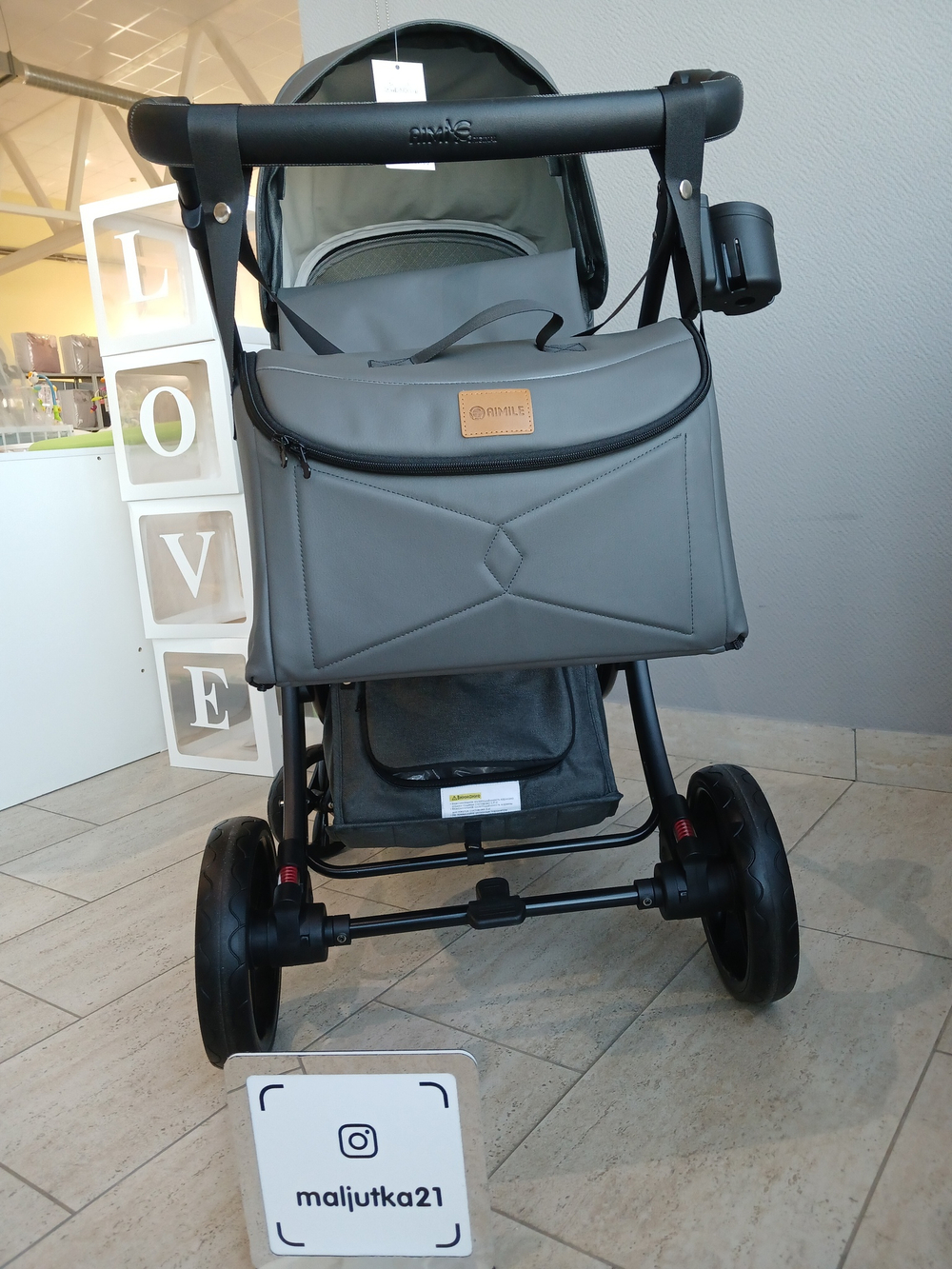 Коляска трансформер Aimile Original Autumn (Темно-серый / Dark Grey AA-8)