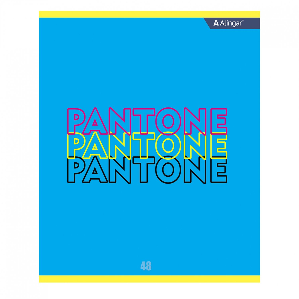 Тетрадь 48л., А5, клетка, Alingar "Pantone, скрепка, мелованный картон (стандарт), soft touch, блок офсет, 4 дизайна в пленке т/у