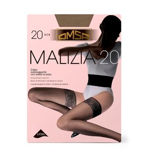 Чулки OMSA MALIZIA CARAMELLO 20 DEN 2-S, женские, классические, телесные, на силиконовой основе