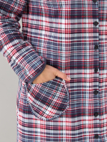 Халат Х-138/клеткасерая-краснобелая