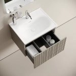 Тумба с раковиной Sancos CODE CD60GP/CN13001 60 серая платина