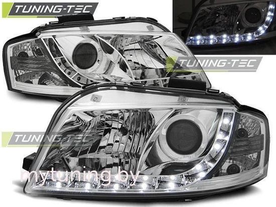 Передние фары Audi A3 8P daylight chrome