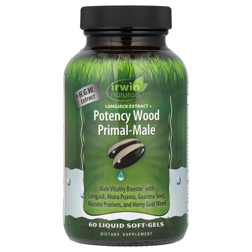 Irwin Naturals, Potency Wood Primal-Male ™, 60 мягких таблеток