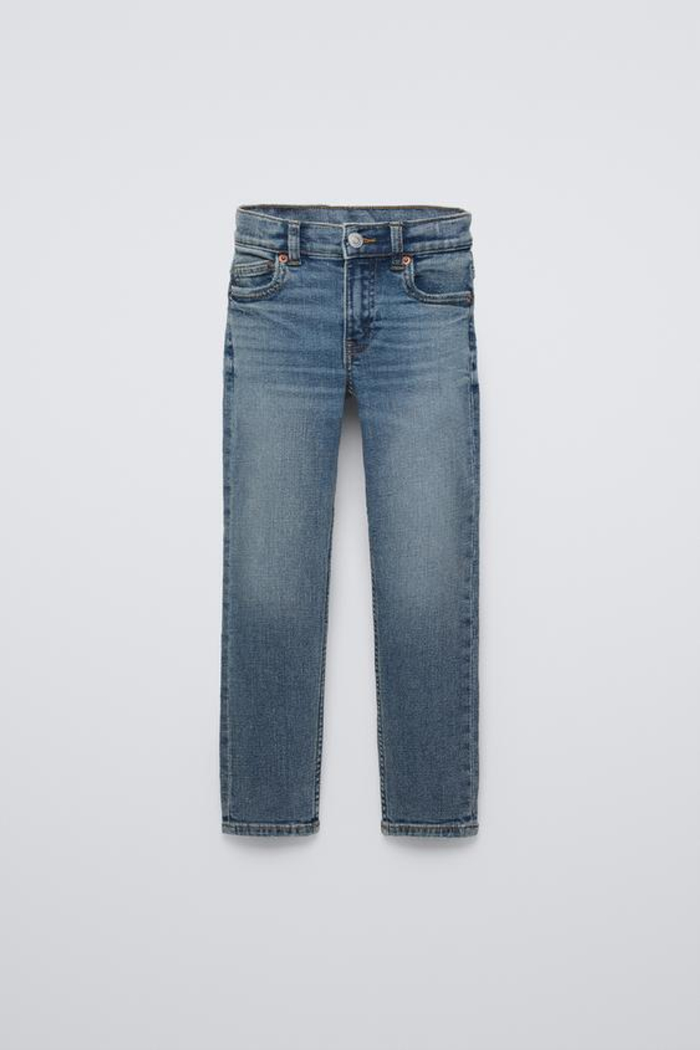 ZARA ДЖИНСЫ SKINNY FIT, ВЫЦВЕТШИЙ СИНИЙ