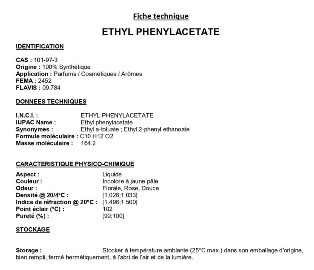 ETHYL PHENYLACETATE / ЭТИЛ ФЕНИЛАЦЕТАТ CAS 101-97-3