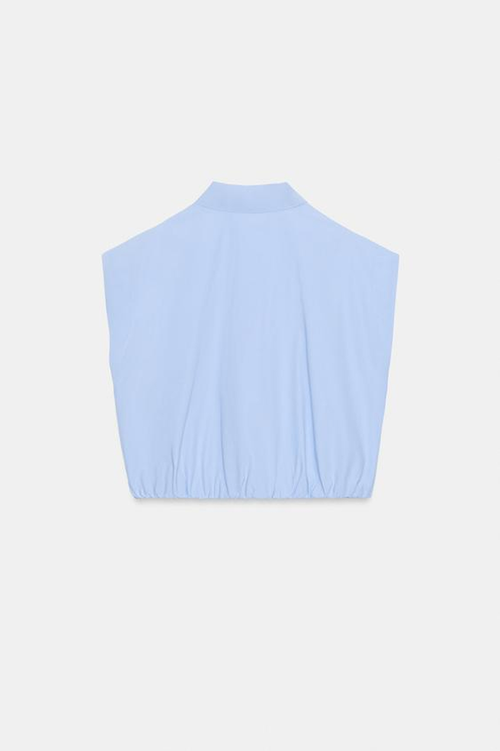 ZARA УКОРОЧЕННАЯ РУБАШКА, ГОЛУБОЙ
