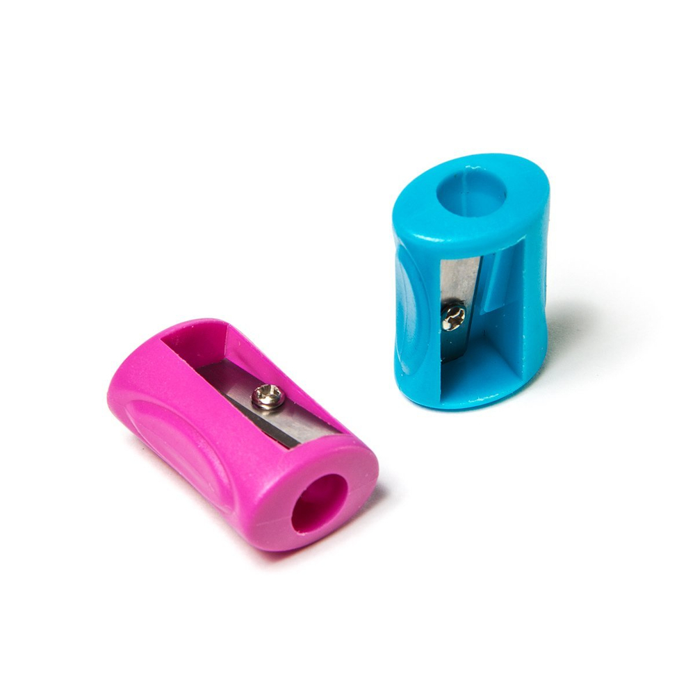 Точилка пластиковая Alingar, 1 отверстие, фигурная, цвет ассорти, пластиковая банка