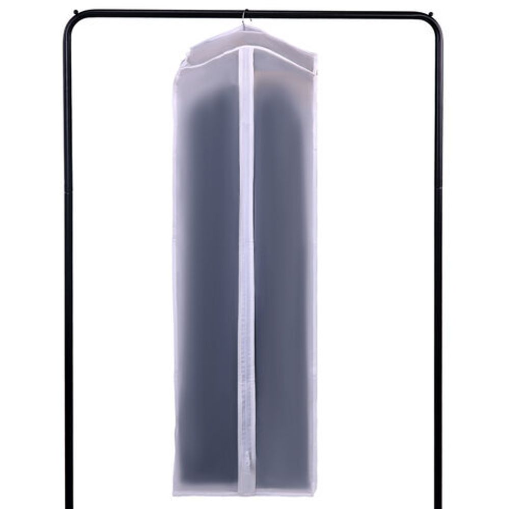 Чехол-кофр объёмный для хранения одежды на молнии, 60х30х90 см, цвет белый, SHAMAANI (ШАМААНИ), 609596