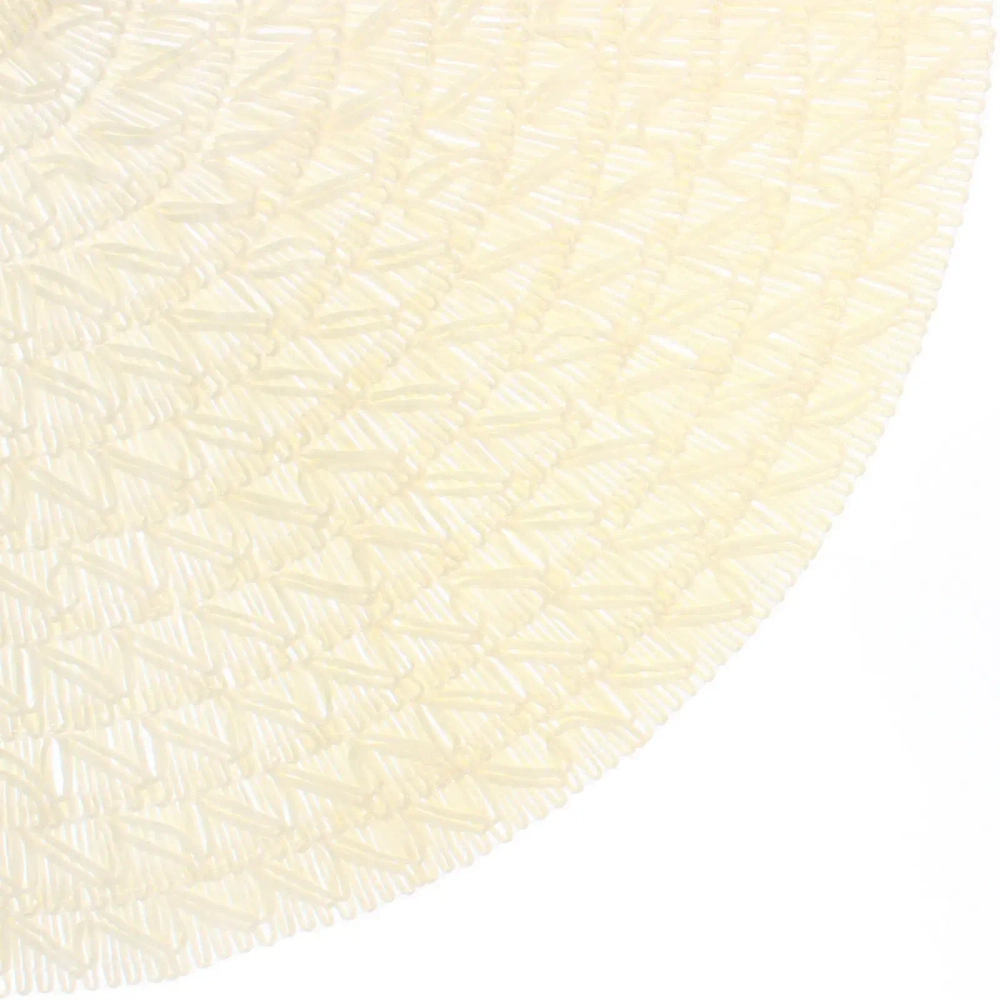 Салфетка на стол 38см «Бохо» круги, молочная