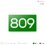 Номер на дверь 809, табличка на дверь для офиса, квартиры, кабинета, аудитории, склада, зеленая 120х70 мм, Айдентика Технолоджи