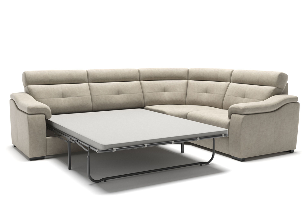 Boston диван-кровать угловой замша серый