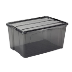 Ящик для хранения с замками КИП 45 л 385x580x280 чёрный прозрачный
