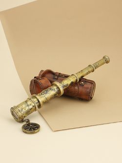 Nautical Подзорная труба в кожаном футляре