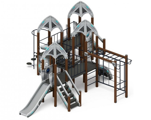 Игровой комплекс Космопорт ДИК 2.14.07-11 серый H=1200