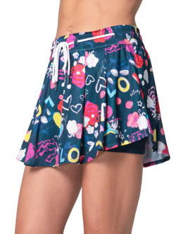 Теннисная юбка Lucky in Love High Waist Love You - midnight