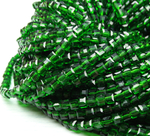 БВ022НН3 Хрустальные бусины квадратные, цвет: темно-зеленый, размер 3 мм, кол-во: 63-65 шт.