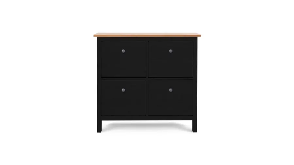 Обувница - аналог IKEA HEMNES / ХЕМНЭС/ ХЕМНЕС / КЫМОР / ИКЕА 106х101x22 см, черный/светло-коричневый