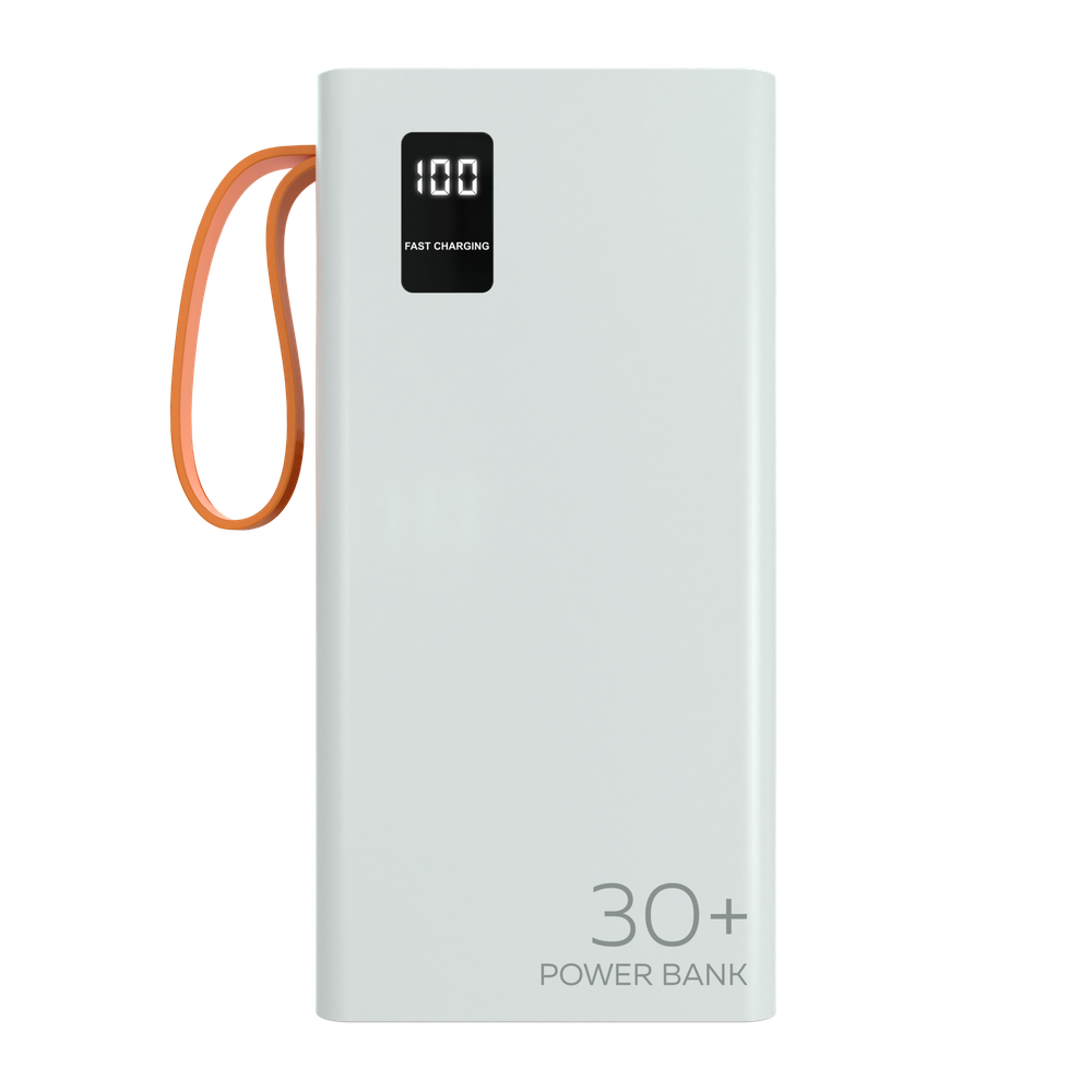 Внешний аккумулятор More choice PB22-30 30000mAh 2USB 2.1A с кабелем (White)
