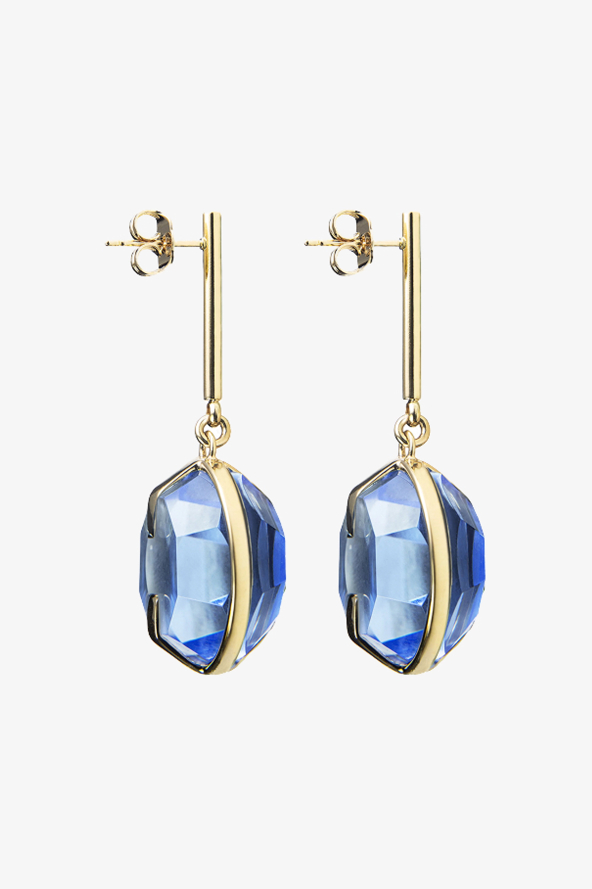 Серьги декорированные голубым агатом