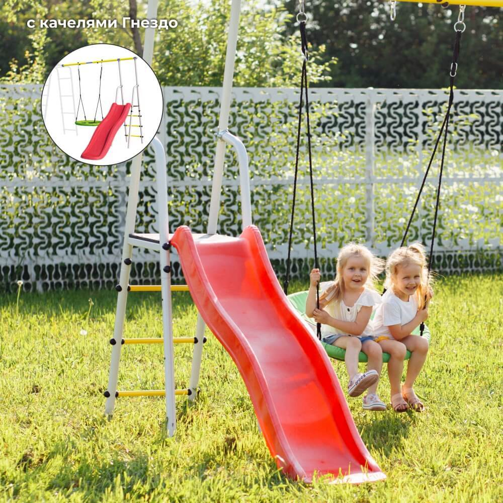 Дополнительный комплект с горкой к дачному комплексу ROMANA *только для высоты балки качелей 2050 мм.